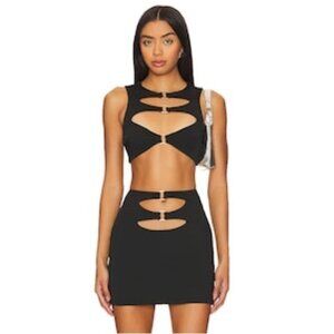 NWT Revolve Superdown Hayes Skirt Set in Black size Small